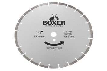 AUSTSAW/BOXER 350MM( 14IN) DIAMOND BLADE SEGMENTED 25.4/20MM BORE